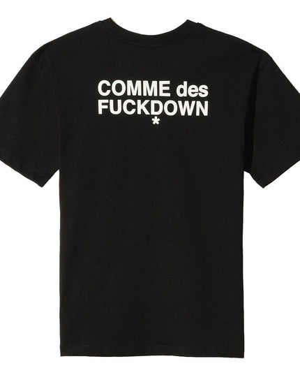 Comme Des Fuckdown Black Cotton Women T-Shirt