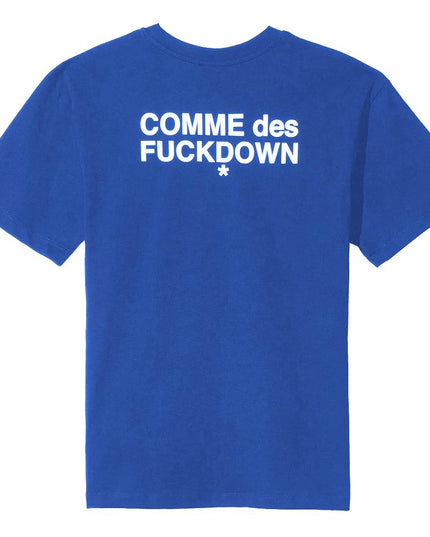 Comme Des Fuckdown Blue Cotton Women T-Shirt