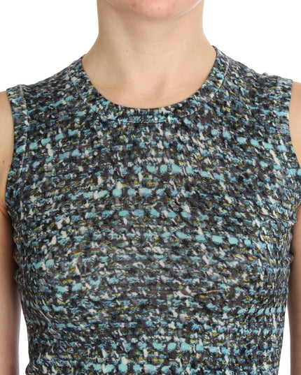 Dolce & Gabbana Blue Wool Sweater Sleeveless Pullover