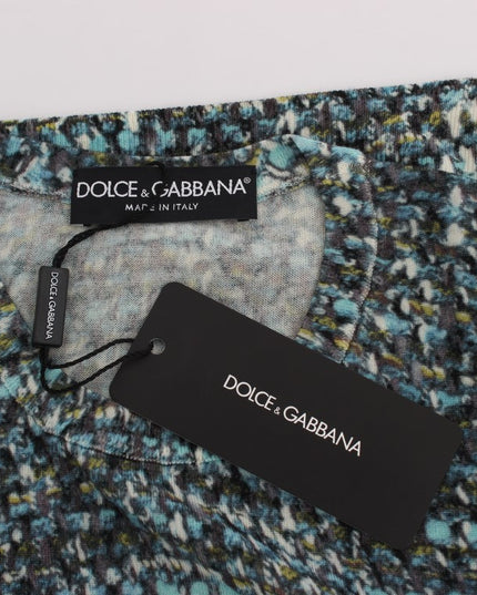 Dolce & Gabbana Blue Wool Sweater Sleeveless Pullover