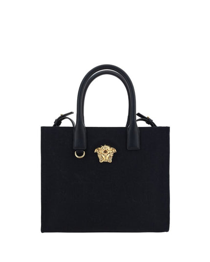 Versace Black Cotton Shoulder Bag