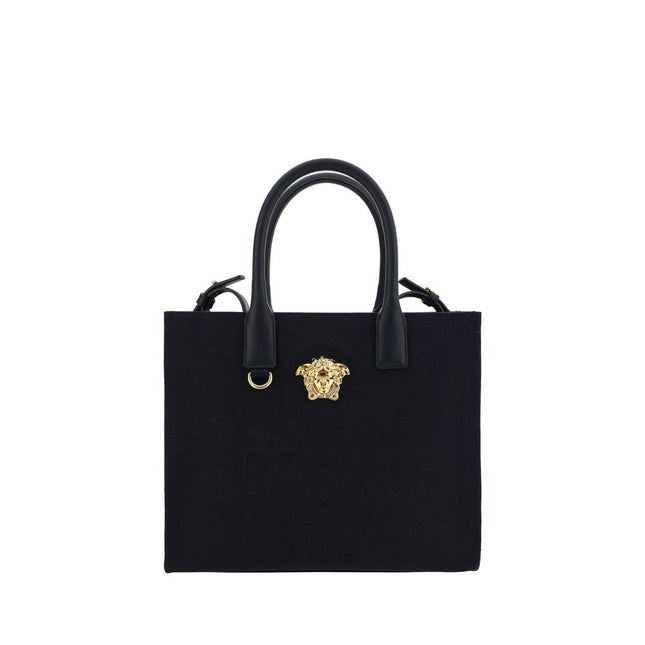 Versace Black Cotton Shoulder Bag