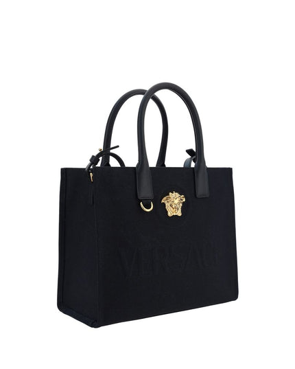 Versace Black Cotton Shoulder Bag