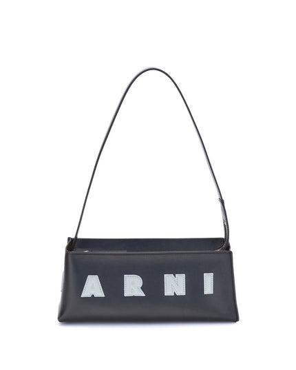 Marni Black Calf Leather Bos Taurus Shoulder Bag