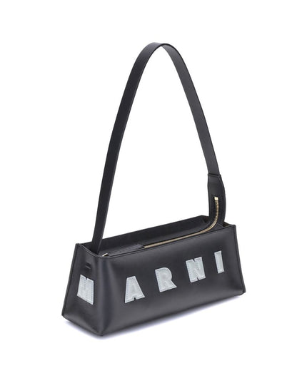 Marni Black Calf Leather Bos Taurus Shoulder Bag