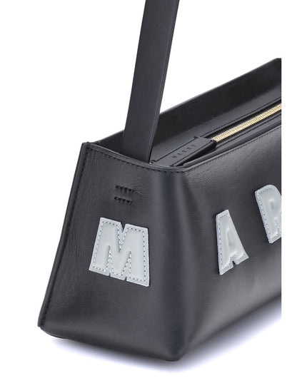 Marni Black Calf Leather Bos Taurus Shoulder Bag