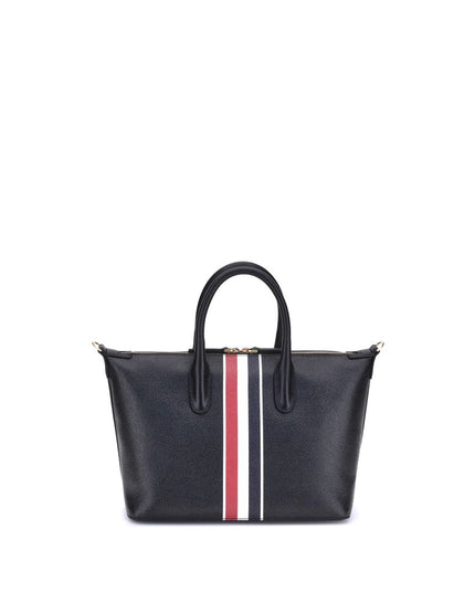Thom Browne Black Calf Leather Bos Taurus Handbag