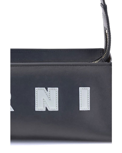 Marni Black Calf Leather Bos Taurus Shoulder Bag