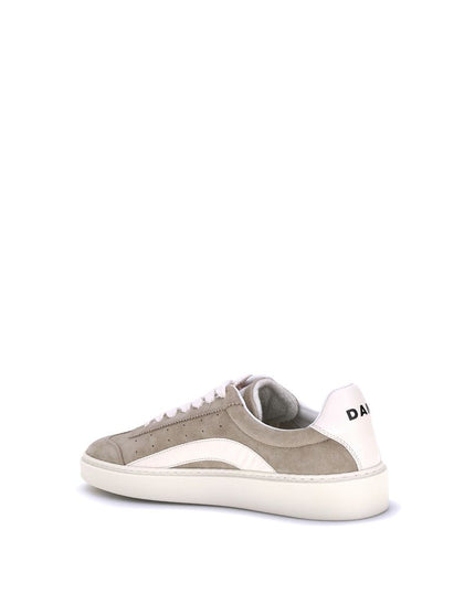 Dsquared² Beige Calf Leather Bos Taurus Low Top Sneakers
