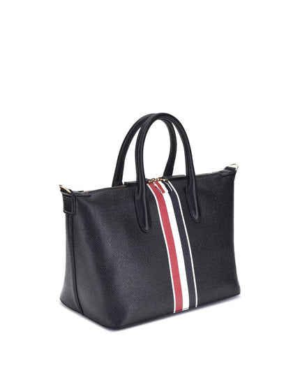 Thom Browne Black Calf Leather Bos Taurus Handbag