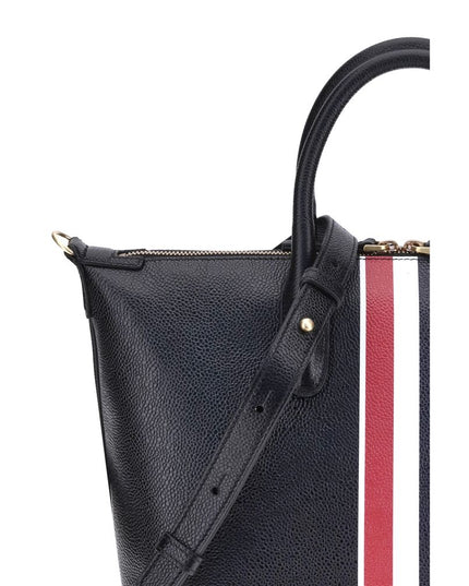Thom Browne Black Calf Leather Bos Taurus Handbag