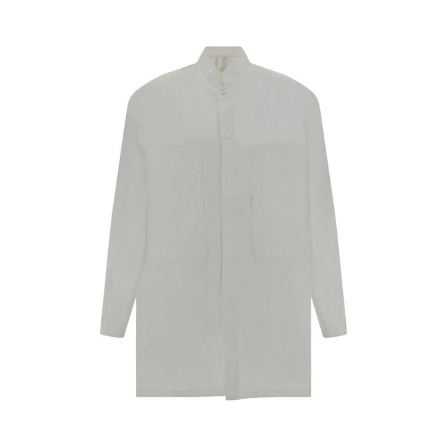 Mordecai White Cotton Pattern Shirt