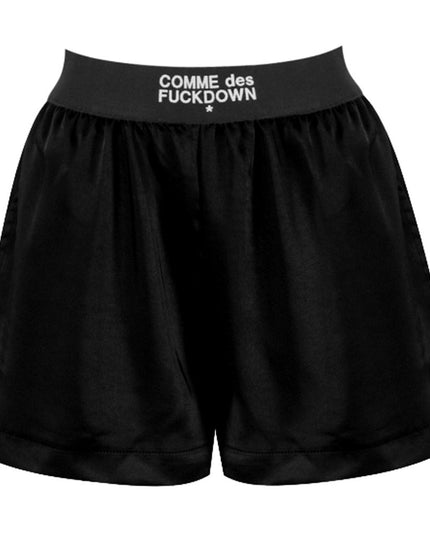 Comme Des Fuckdown Black Polyester Short