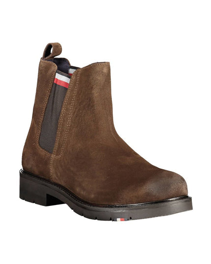 Tommy Hilfiger Brown Leather Men Boot