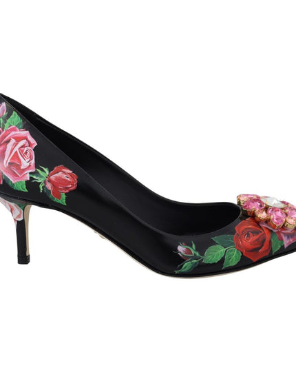 Dolce & Gabbana Black Leather High Heel Pumps
