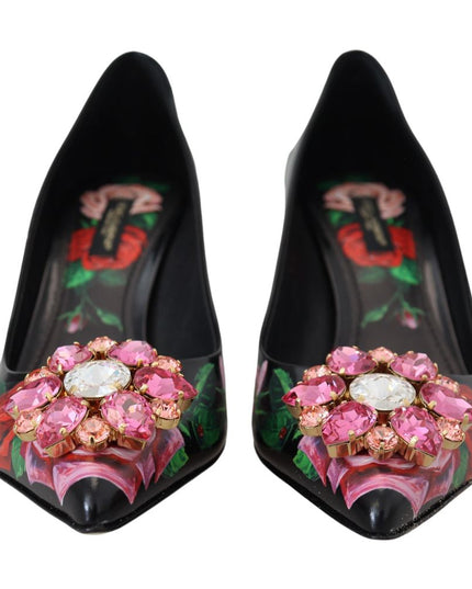 Dolce & Gabbana Black Leather High Heel Pumps