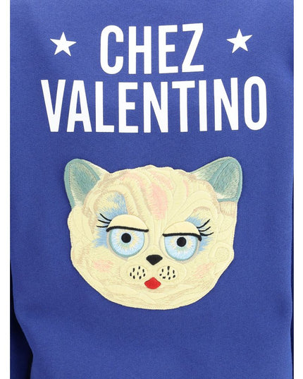 Valentino Blue Cotton Sweatshirt