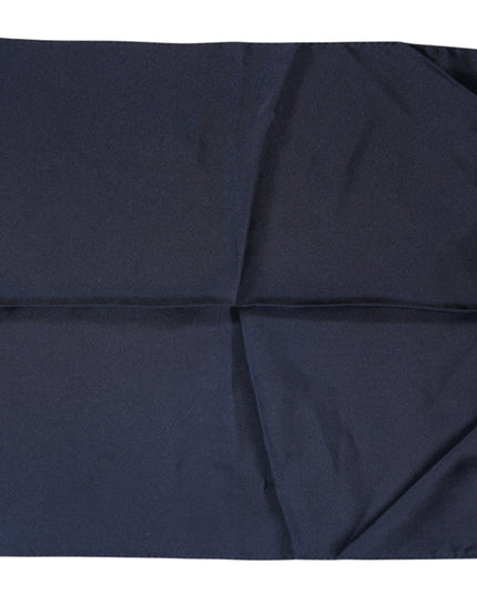 Dolce & Gabbana Dark Blue Silk Square Men Foulard Scarf