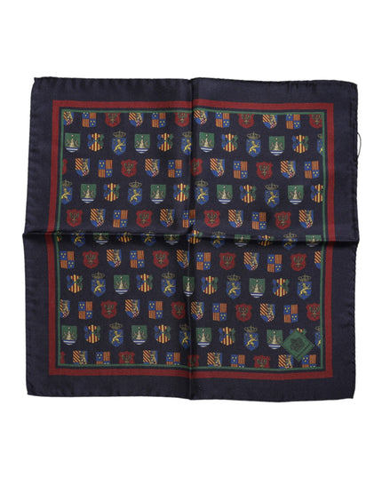 Dolce & Gabbana Multicolor Medals Square Foulard Scarf