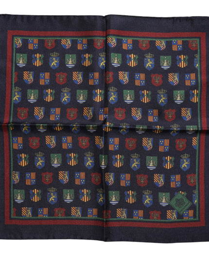 Dolce & Gabbana Multicolor Medals Square Foulard Scarf