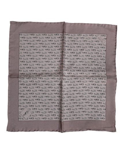Dolce & Gabbana Brown Sea Horse Silk Square Foulard Scarf