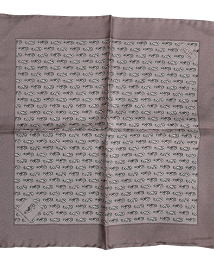 Dolce & Gabbana Brown Sea Horse Silk Square Foulard Scarf
