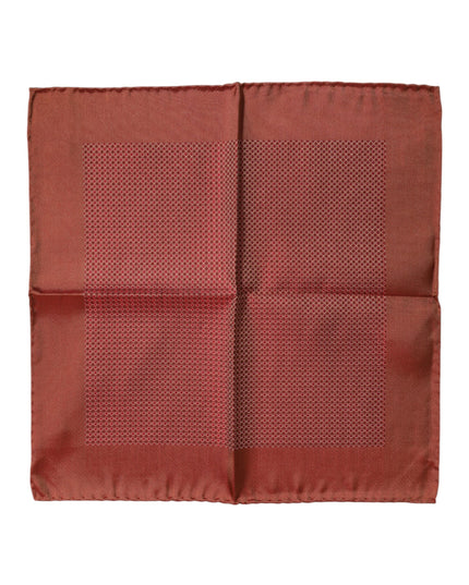 Dolce & Gabbana Orange Silk Square Men Foulard Scarf