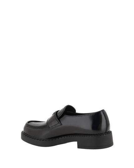 Prada Black Rubber Platform Loafers