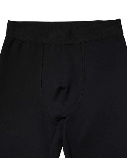 Dolce & Gabbana Black Nylon Elastic Logo Men Leggings Pants