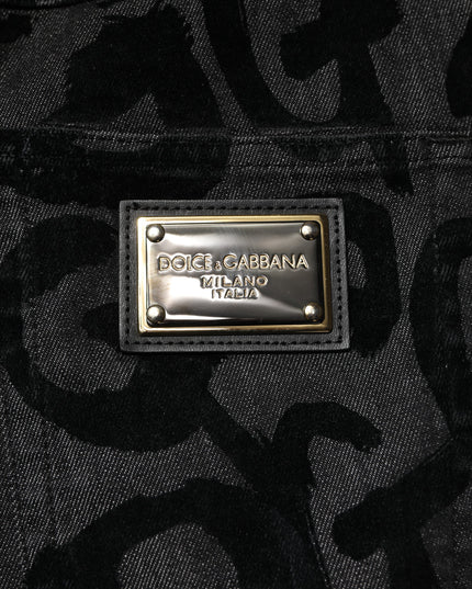 Dolce & Gabbana Gray Cotton DG Logo Straight Men Denim Jeans