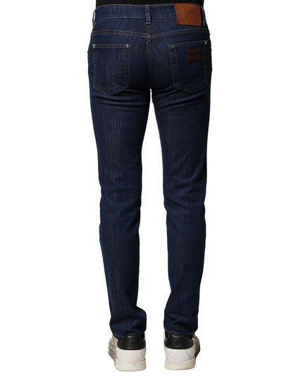 Dolce & Gabbana Blue Cotton Stretch Skinny Men Denim Jeans