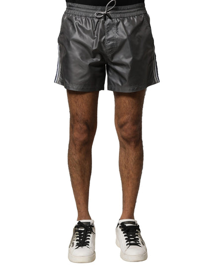 Dolce & Gabbana Gray Polyester Mid Waist Casual Bermuda Shorts