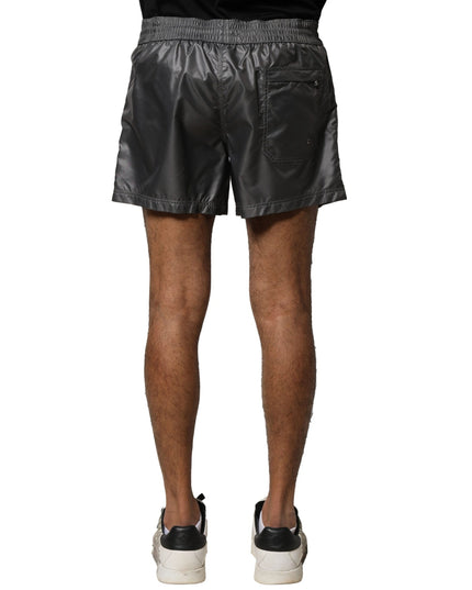 Dolce & Gabbana Gray Polyester Mid Waist Casual Bermuda Shorts