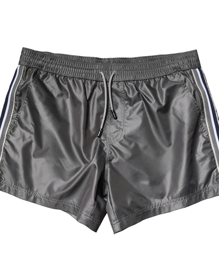 Dolce & Gabbana Gray Polyester Mid Waist Casual Bermuda Shorts