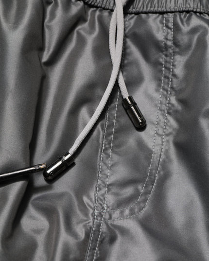 Dolce & Gabbana Gray Polyester Mid Waist Casual Bermuda Shorts