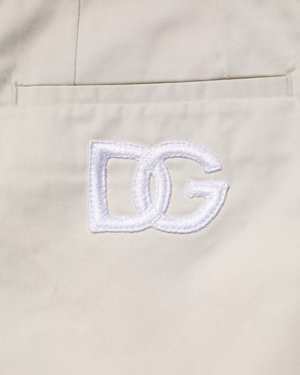 Dolce & Gabbana Beige Cotton Stretch Mid Waist Bermuda Shorts