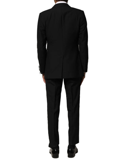 Dolce & Gabbana Black Wool 3 Piece Single Breasted Suit