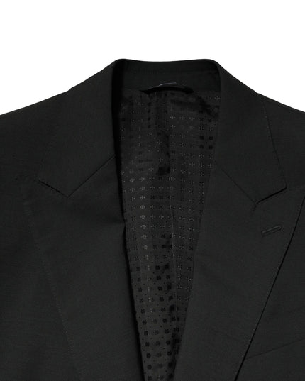 Dolce & Gabbana Black Wool 2 Piece Single Breasted Suit