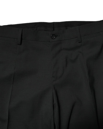 Dolce & Gabbana Black Wool 2 Piece Single Breasted Suit