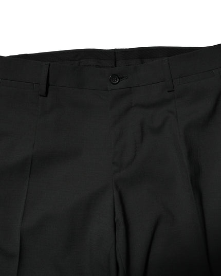 Dolce & Gabbana Black Wool 2 Piece Single Breasted Suit