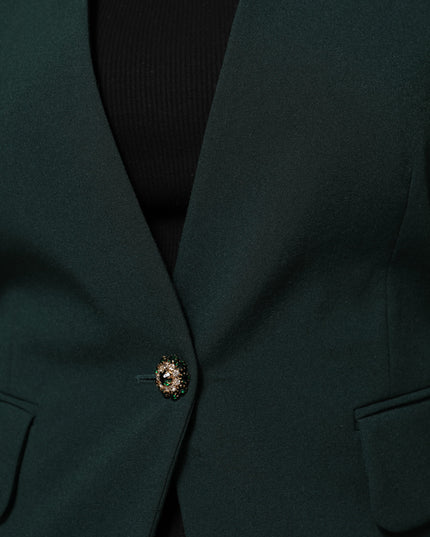 Maison Margiela Green Single Breasted One Button Coat Jacket
