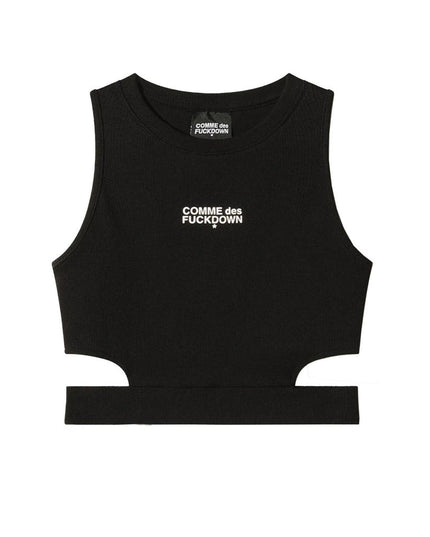 Comme Des Fuckdown Black Cotton Women Top