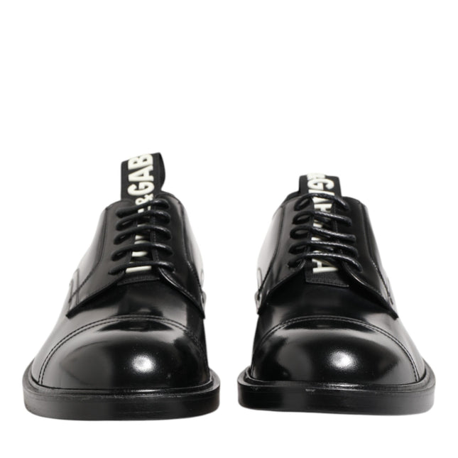 Dolce & Gabbana Black Leather Dress Lace Up Men Formal Shoes