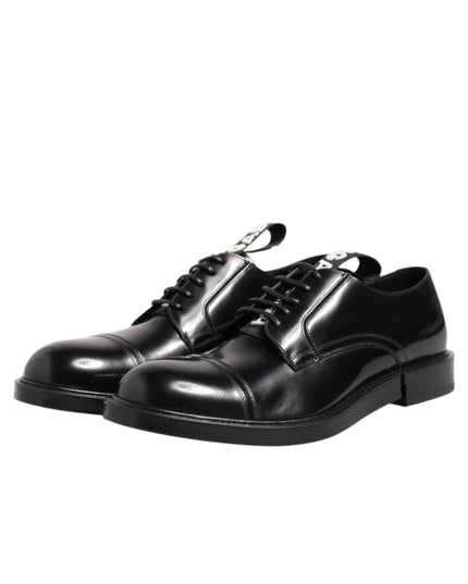 Dolce & Gabbana Black Leather Dress Lace Up Men Formal Shoes
