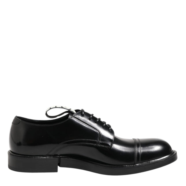 Dolce & Gabbana Black Leather Dress Lace Up Men Formal Shoes