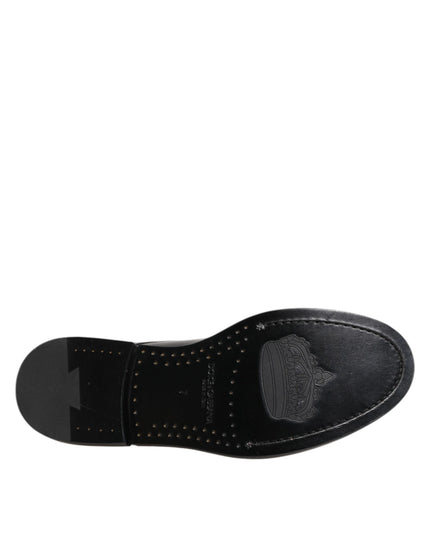 Dolce & Gabbana Black Leather Dress Lace Up Men Formal Shoes