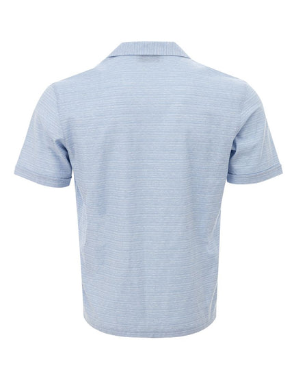 Gran Sasso Blue Linen And Cotton Shortsleeve Shirt