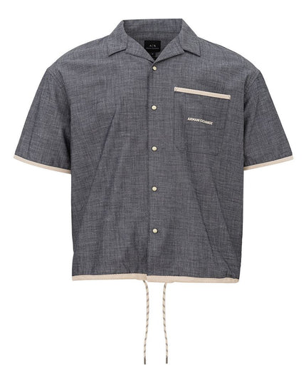 Armani Exchange Blue Denim Shirt