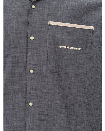 Armani Exchange Blue Denim Shirt