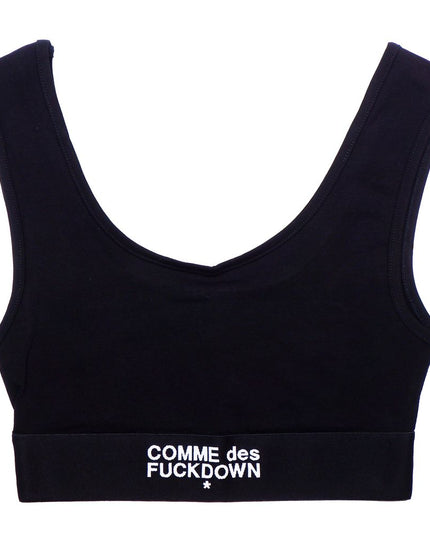 Comme Des Fuckdown Black Cotton Women Top